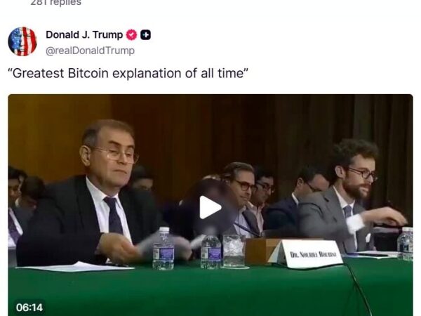 Trump calls Bitcoin speech by Coin Center director the GOAT