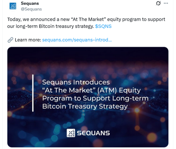 Semiconductor company Sequans is raising $200M to buy Bitcoin0
