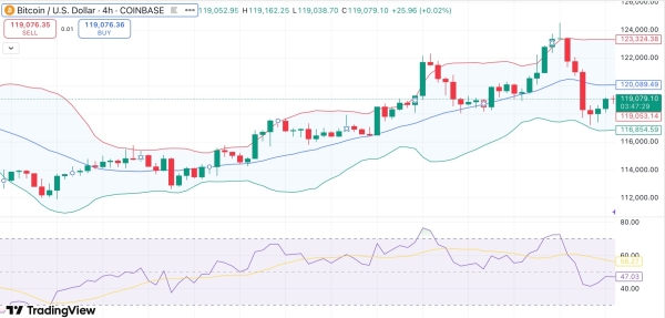 Bitcoin holds near $119K as leverage decline limits chances of sharp pullback