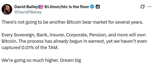 Bitcoin bear market is likely years away: Trump adviser David Bailey
