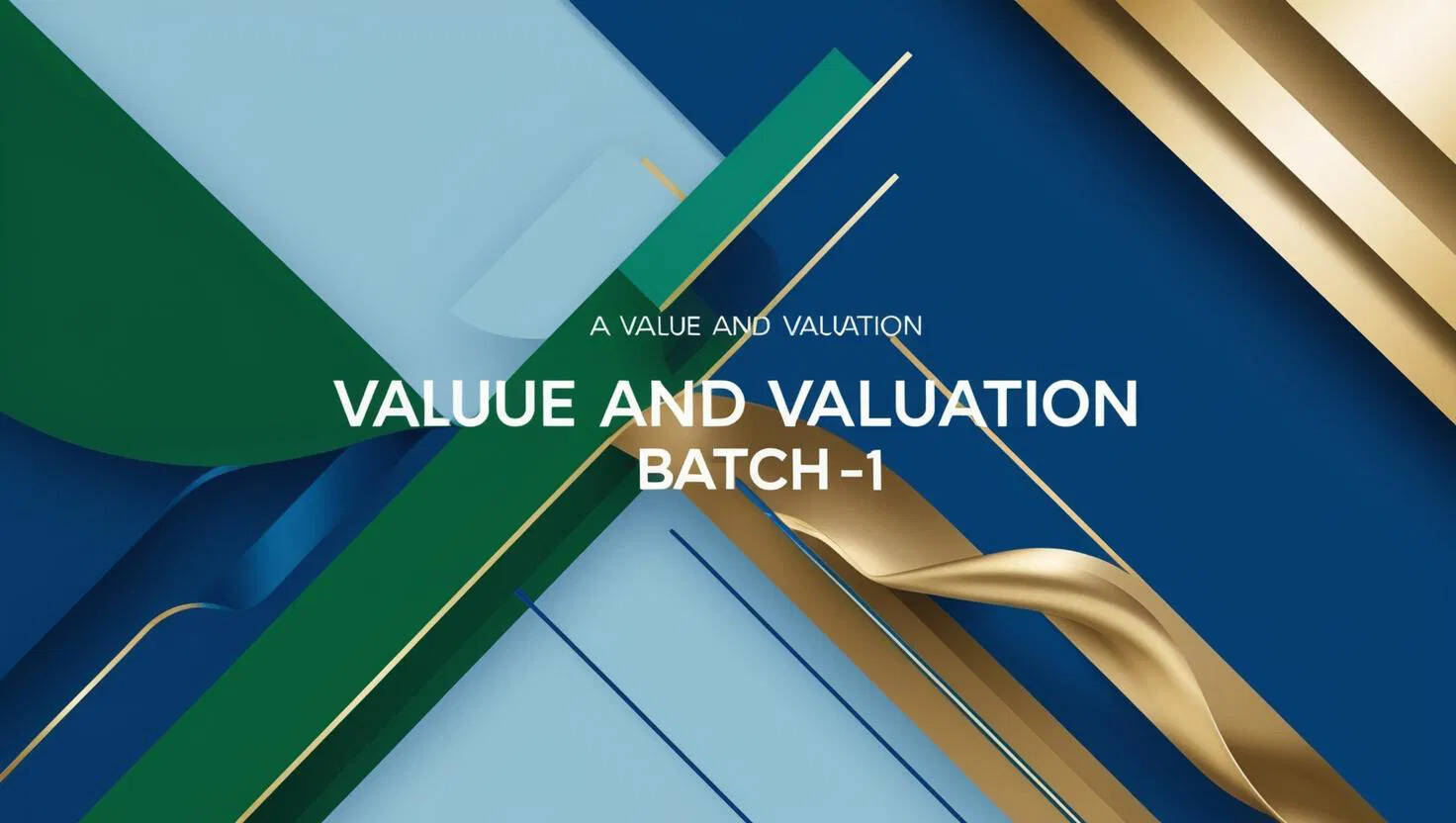 Image for Value and Valuation Masterclass Batch-1