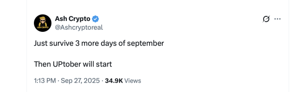 Bitcoin’s Q4 Warm-Up: 'Uptober' Hype Builds With October’s Track Record in Focus1