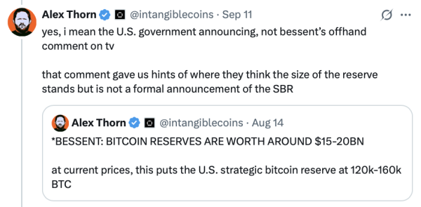 ‘Strong chance’ US will form Strategic Bitcoin Reserve this year: Alex Thorn