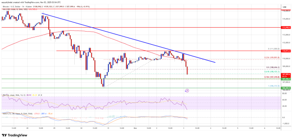 Bitcoin Breaks Down Again — Bearish Momentum Intensifies Across Crypto Market