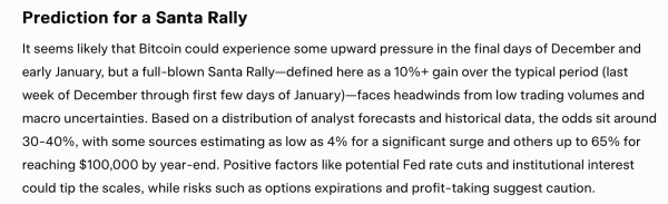 Bitcoin Santa Rally? ChatGPT, Grok, and Gemini Set the Odds1