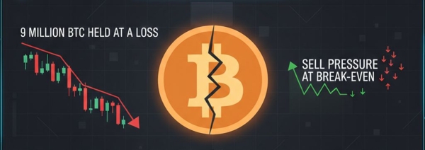 Around 9 Million Bitcoin Now Held at a Loss, Data Shows