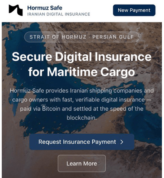 Bitcoin Insurance for Persian Gulf Cargo: Iran Launches Hormuz Safe, Claims B Revenue