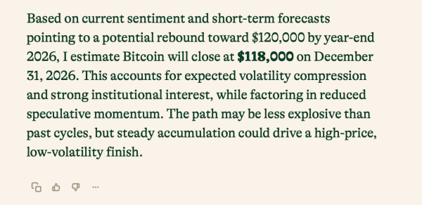 Grok Targets 5K as 13 AI Models Predict Bitcoin's Price Path to Close 2026