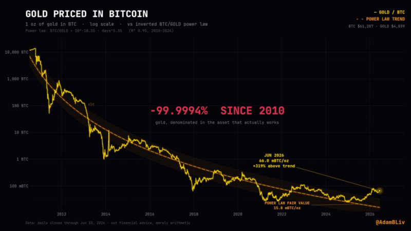 Analyst sets Bitcoin price target for 12 months based on gold comparison